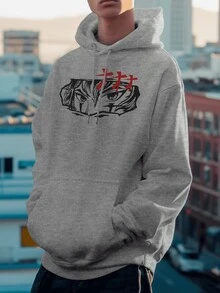Men Hoodies - 灰色 - 查看 2