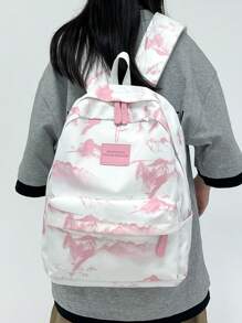 Women's Plaid Double Shoulder Classic Fashion Backpack, School Backpack - Pink - View 2