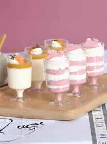 10pcs/20pcs Transparent Dessert Cups, Pudding Cups, Mousse Cups, Ice Cream Cups, Summer Drink Cups, Suitable For Party, Gathering, Birthday, Dining, Baking, Dessert Shop, Summer Party Dessert Cups, Soft Drink Cups, Shot Glasses, Small Cups, Party Supplies, Reusable, Washable, Dessert Table Decor, Tall Cups - Clear - View 7