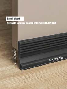 100 cm Forme de goutte d'eau Bande d'étanchéité de joint de porte Bande d'étanchéité de fond de porte sans couture auto-adhésive avec motif anti-dérapant, design d'isolation acoustique pour la porte du bas de la pièce