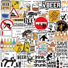 50 Cartoon Fun Beer Fashion Stickers For Customizing Water Bottles, Laptops, Skateboards, Guitars, And More - Easy To Peel Off, Detachable, And Reusable - Adding Color To Your Personal Items