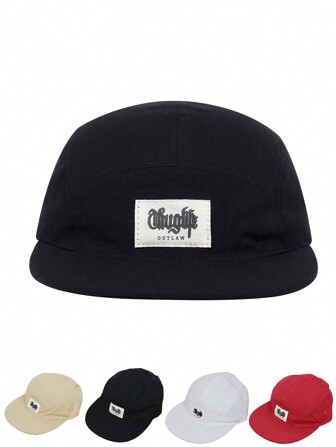 1 pièce Casquette de baseball hip-hop personnalisée à cinq panneaux pour hommes à la mode avec motif