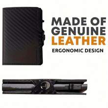 Blocarea pop-up-ului Portofele cool cu design portofel de carbon Compact pentru depozitare sigură Suport card Portofel Suport card de vizită Suport card de credit pentru bărbați Mini portofel Portofel cu card Portofel Rfid