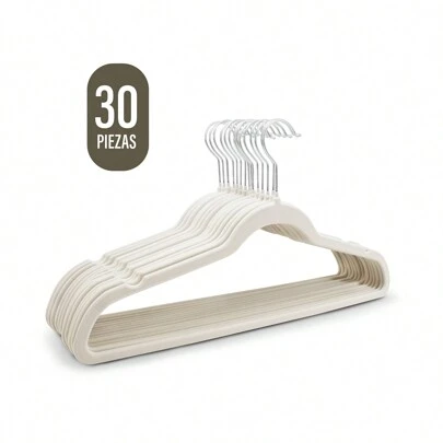 ANDROMEDA INC Set 30pzs Ganchos De Ropa Perchas Terciopelo Antideslizantes