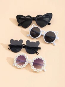 4pcs/3pcs/1pc Fashion Cute Baby Kids Fashion Glasses - Back To School Gift For Children - Multicolor - View 2