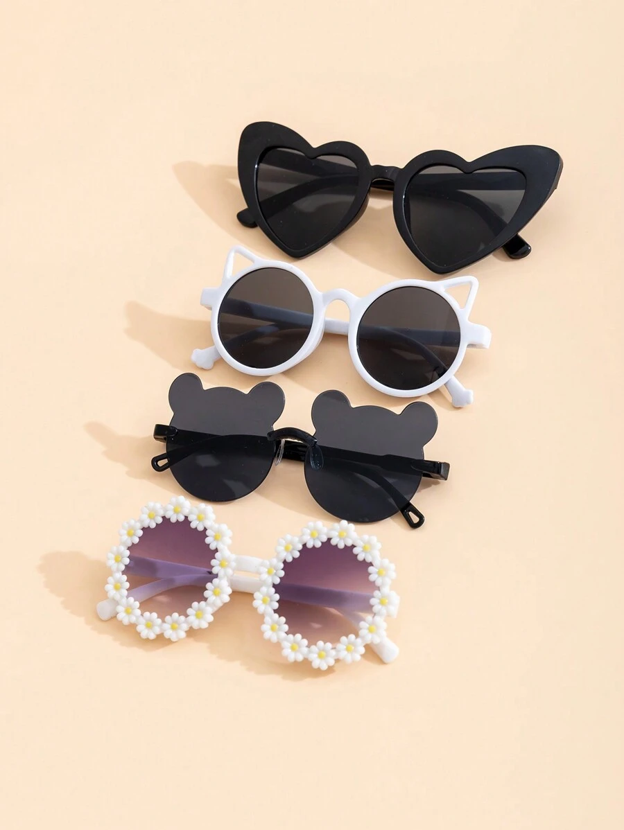 4pcs/3pcs/1pc Fashion Cute Baby Kids Fashion Glasses - Back To School Gift For Children - Multicolor - View 1