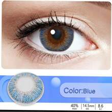 10 Pares  De Lentes De Contacto  Suaves Y De Colores Apariencia De Ojos Grandes, Diámetro De 14.5 Mm, 1 Año CON ESTUCHE INCLUIDO - Multicolor - Ver 5