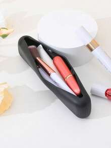 2 Stück Reise Silikon Kosmetiktasche mit Pinselhalter, Silikon Make-up Schwamm Halter, Beauty Ei Organizer, staubdichte multifunktionale Organizer Box, Kosmetiktasche, Aufbewahrung, Kosmetikkoffer, für Reisen, Urlaub, Reiseutensilien, Reisezubehör, Schmuckkästchen, Tasche, Pinselhalter, Parfümorganisator, Geschenktasche, Geschenke für Frauen, Weihnachtsgeschenke, Geschenkideen für Frauen, Raumdekoration - Schwarz - Übersicht 8