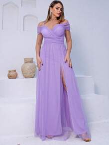 Women Prom Dresses - 紫丁香色 - 查看 4