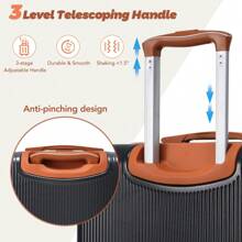 Hardshell Luggage Sets 3 Piece Carry-On Suitcase Double Spinner Wheels With TSA Lock, Weekender Duffel Bag, Toiletry Bag (20in)