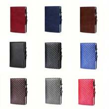 Blocarea pop-up-ului Portofele cool cu design portofel de carbon Compact pentru depozitare sigură Suport card Portofel Suport card de vizită Suport card de credit pentru bărbați Mini portofel Portofel cu card Portofel Rfid