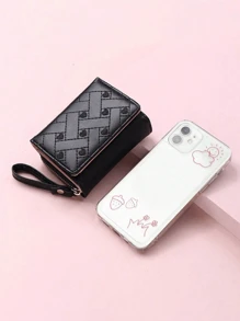 Heart Embroidered Faux Leather Wallet, Women's Small Cute Wallet With Multi Card Slots - Multicolor - View 5