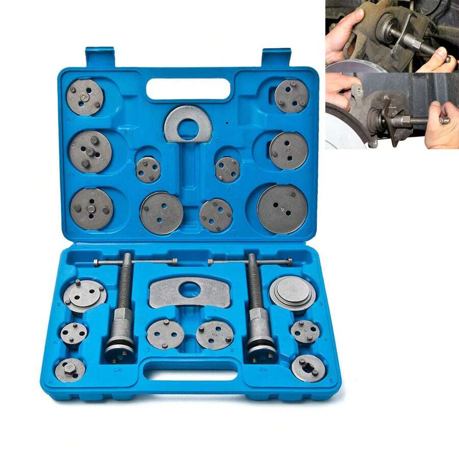 LILIIN 23 Pcs Brake Piston Resetter Universal Brake Resetter Set Car Piston Resetter Tool Tool Kit Brake Set Blue Case Brake Reset Tool - 23 Pcs - View 1