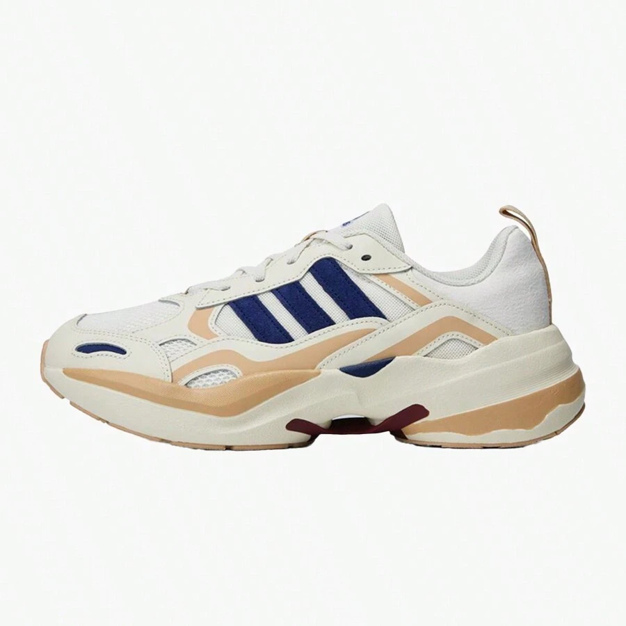 Adidas Maxxcetus Thick Sole Comfortable Mesh Non-Slip Low-Top Casual Running Shoes, Unisex White & Blue ID0637 - White Blue - View 1