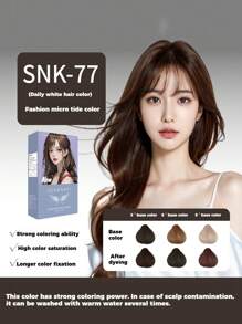 SENASAKI 无氨香氛染发剂，天然植物成分，遮盖白发，夏季热销色号，包含染发工具套装，植物萃取染发剂，适合所有发质，可在美发沙龙使用或在家DIY