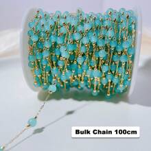 100cm/39.37in散裝石項鍊，適用於手工製作DIY項鍊 / 手鍊 / 跳鏈 / 手作夾克 / 包款 /財包飾品 - 金色 - 查看 18