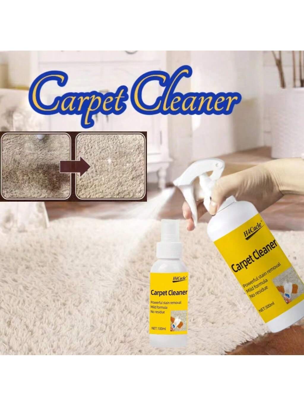 منظف الأريكة والسجاد والأقمشة الجافة بدون غسل – تن...