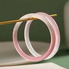 1入翡翠手鏈，綠色、黃色、紫色、白色，寶石手鏈，高品質寶石手鏈，手工製作手鏈-治療保護好運手鏈手鏈珠寶盒（56-62豪米）時尚手鏈禮物，送給她的禮物。 - H2 - 查看 2