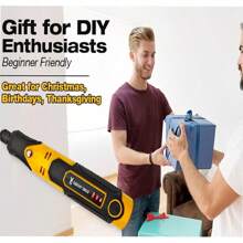 MOLOLAN Taladro de resina impresa en 3D, kit de herramientas de lijado y pulido, mini lijadora rotativa eléctrica inalámbrica Tepy-C con 57 accesorios para taladrar, lijar y pulir modelos de resina,Mini Mototool Taladro Esmeril Pulido Con 57 Accesorios, Máquina de lijar Taladro eléctrico Herramientas rotativas USB Amoladora inalámbrica Taladro Mini Taladro para trabajo en madera Grabado para joyería, metal, vidrio - Amarillo - Ver 9