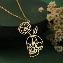 1 pieza Colgante de flor de mes de nacimiento con diseño de mano, collar de flores de nacimiento - geometría - Ver 1