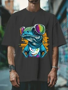 Men T-Shirts - 黑色 - 查看 2