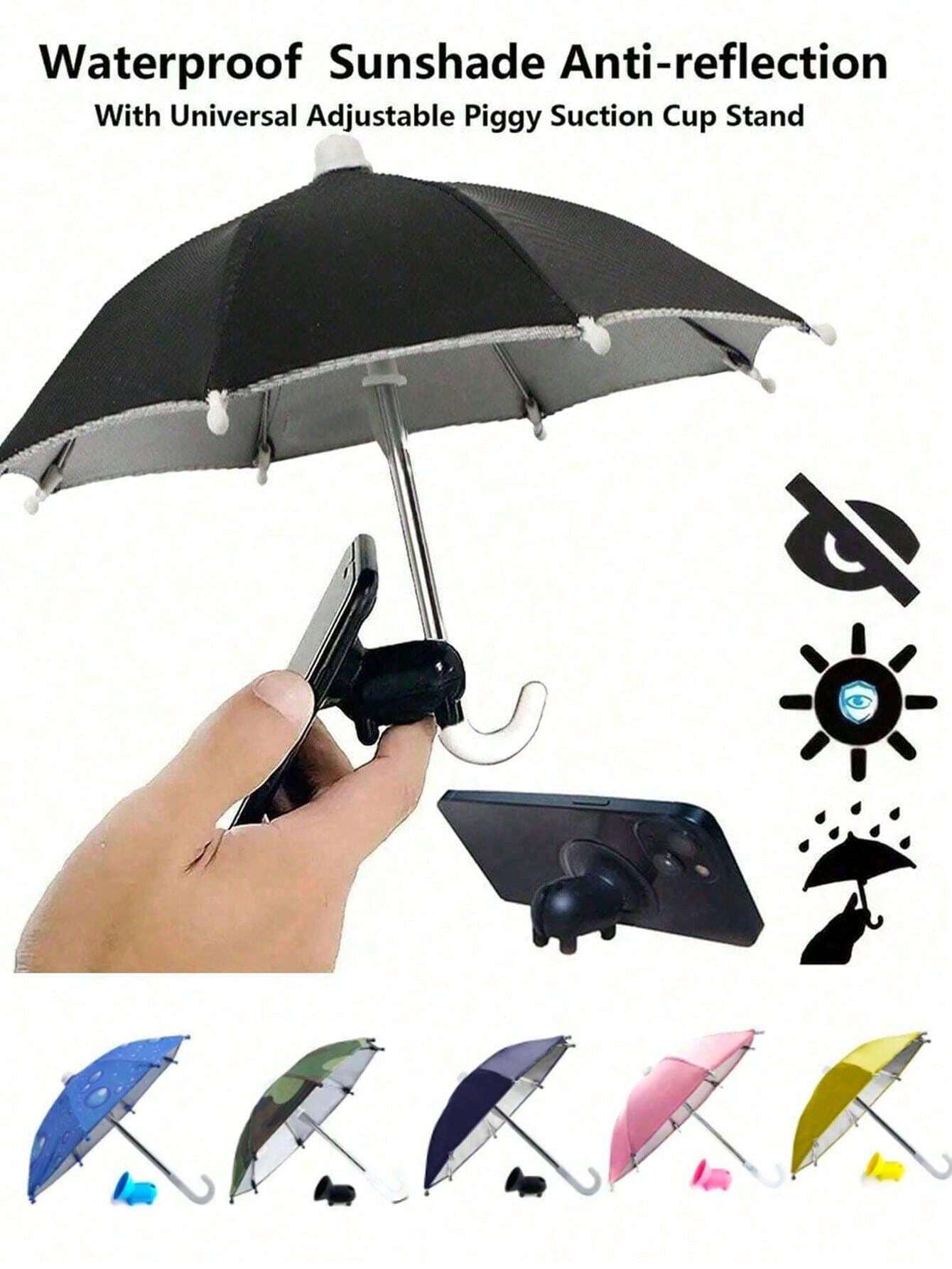 1pc Phone Umbrella For Sun Cell Phone Umbrella Sun Shade, Mini Umbrella