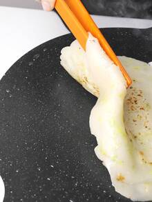 1pc Round Non-Stick Grill Pan, Multi-Functional Large & Small Size Barbecue Frying Pan, Outdoor Camping Portable Iron Griddle Cookware Accessory - Multicolor - View 5