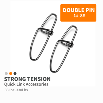 35pcs/Box Stainless Steel Double Headed Pin, Black Sequin Fishing Line Connector, Various Models Available For Quick Linking