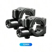 2 chiếc Giá đỡ tay lái xe máy Hợp kim nhôm 8 mm/10 mm Giá đỡ gương chiếu hậu gắn Bộ chuyển đổi kẹp Chủ đề màu đen cho xe máy ATV, xe tay ga Phụ kiện xe máy - màu đen - Xem 12
