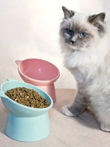 Pet Cat/Dog Slanted Bowl With Spine Protection, Anti-Tipping