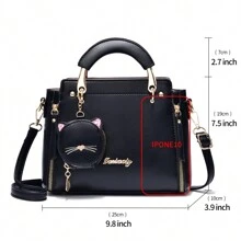 Small Crossbody Bags For Women Fashion Purses For Teenage Girls Lightweight Handbags Shoulder Bag - Black - View 2