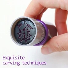 1 Stück "Bon Travail" französischer Lehrerstempel - Lehrer und Hausaufgaben Ermutigung Stempel (Violett Tinte) Schulanfang, Schulanfang, Schulmaterial