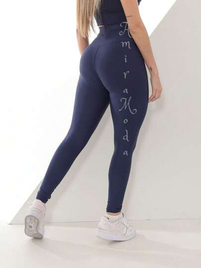 Calça Legging Feminina Esportiva Cintura Alta