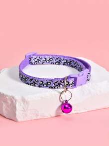 1 pièce Collier de chat imprimé léopard ajustable, convient pour les petits et moyens animaux de compagnie comme les chiens et les chats