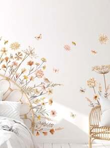 mama look 2pcs Bohemian Style Large Flower Wall Decals, Bedroom Living Room Background Decorative Stickers, PVC Material, Self-Adhesive And RemovableVinly Decal,For Bedroom Decor,Room Decor Items,For Haloween Decor,Fall Decor,Classroom Decorations,Removable Sticker,Stickers,Wall Decal,Vinly Decal For Home Decorations,Spring Decoration Items Refesh Your Home,Rama Decoration Stickers Gifts Birthday Graduation