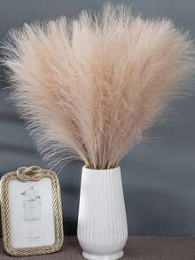 5入組人造蘆葦花束拉丁草，適用於家居臥室或書房裝飾 - 杏色 - 查看 3