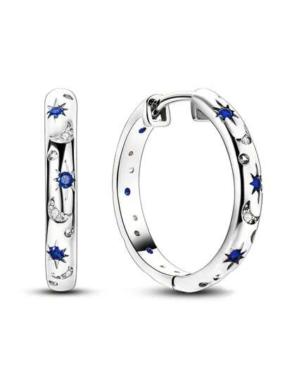 1 Paar elegante Creolen mit kubischem Zirkonia für Frauen, für Partys, Verlobung, Jahrestag, Schmuck, Valentinstag Geschenk