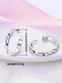 一对优雅的立方氧化锆耳环，适合女性在派对、订婚、周年纪念日等场合佩戴，也是情人节的理想礼物。 - 1# - 查看 6