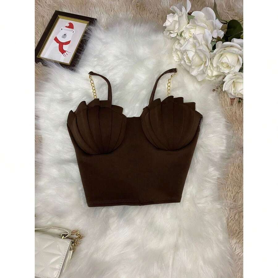 Women Tops - Rust Brown - View 1