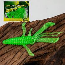 10 piezas Señuelos de plástico blando para pesca (flapper, cangrejo, gusano suave, camarón, hundimiento, flotante, cebo vibrador) para bajo y perca - Multicolor - Ver 4