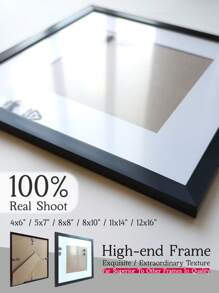1/3/5pcs High-End Exquisite Picture Frames For Gift, Extraordinary Texture Photo Frames Set, Matte Black Surface, Made Of High Quality PVC Material, Far Superior To Other Frames In Quality, Real Shoot, What You See Is What You Get ,Multi Collage Gallery Photo Frames, Exquisite Square Picture Frames For Wall, Portrait Frame For Photo Wall, Diamond Painting Picture Frame, 12x16/11x14/8x10/8x8/5x7/4x6-Inch, 30x40/30x30/20x25/20x20cm - Matte Black - View 1