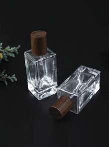 1 件 30 毫升高端木盖玻璃香水喷雾瓶，可再填充香水、爽肤水、精油醒酒器，适合作为礼物