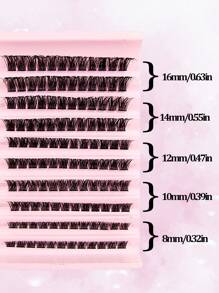 Asiteo 120pcs/Set False Eyelash Clusters, D-Curl Volume, Individual Lashes, Natural & Fluffy, Suitable For DIY Lash Extension At Home - Black - View 7