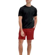 Men Polo Co-Ords - 酒紅色 - 查看 5