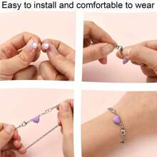 5 pares de cierres magnéticos con forma de corazón de color negro y blanco para hacer pulseras y collares bricolaje, para el Día de San Valentín