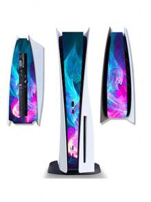 1 件 PS5 主机贴纸，PVC 保护膜，防止划痕，游戏机中心控制外壳全覆盖贴纸，卡通游戏角色设计，科技风格个性化装饰皮肤，兼容光盘版和数字版、Play Station5、视频游戏贴纸、控制器、Ps5、Playstation、Ps5 皮肤 - ps5主機貼紙 - 查看 4