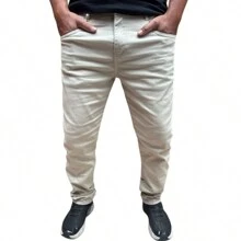 Men Jeans - BASICA CREME/PRETO/CAQUI/BEGE - Ver 2
