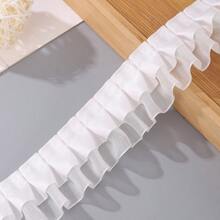 4cm Double Layered Pleated Polyester Sheer Organza Clothing Accessory Skirt Hem Sleeve Cuff DIY Dress Frame Lace Flower Edge