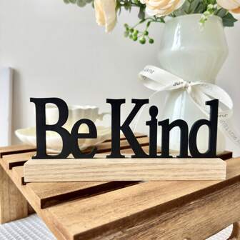 20 厘米黑色木质励志家居装饰，适合农舍桌子、客厅、办公室、中心装饰，最佳礼物