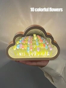 1 Miếng DIY Creative Qủa tặng Hoa uất kim hương Biển Đèn ngủ Với 10 Hoa Đối với Nhà Trang trí , Trang trí ngày lễ , Trang trí tường , Cắm trại , Buổi tiệc , Quà sinh nhật ; Cũng Như A Gương - Hồng - Xem 20